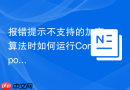 报错提示不支持的加密算法时如何运行composer install命令？