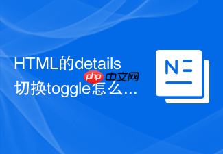 html的details切换toggle怎么绑