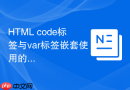 html code标签与var标签嵌套使用的实例
