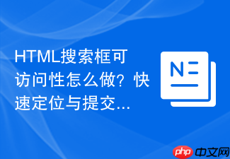 html搜索框可访问性怎么做?快速定位与提交优化