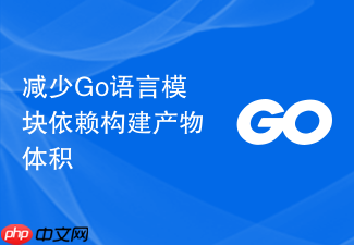 减少go语言模块依赖构建产物体积