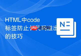 html中code标签防止长代码溢出的技巧