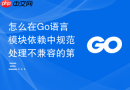 怎么在Go语言模块依赖中规范处理不兼容的第三方组件升级