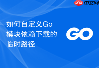 如何自定义go模块依赖下载的临时路径