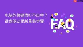 电脑外接键盘打不出字?键盘驱动更新重装步骤