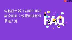 电脑显示器开启画中画功能没画面？设置副视频信号输入源