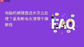 电脑机械键盘进水怎么处理?紧急断电与清理干燥教程