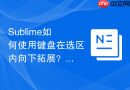 sublime如何使用键盘在选区内向下拓展?精准控制选区边缘
