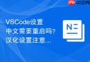 VSCode设置中文需要重启吗？汉化设置注意事项