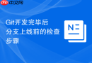 Git开发完毕后分支上线前的检查步骤