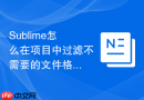 sublime怎么在项目中过滤不需要的文件格式?全局搜索的优化组合键
