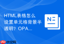 html表格怎么设置单元格背景半透明?opacity属性影响分析