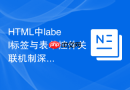 html中label标签与表单控件关联机制深度解析