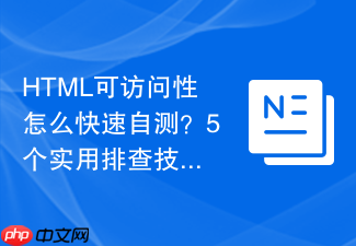html可访问性怎么快速自测?5个实用排查技巧