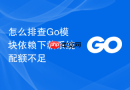 怎么排查Go模块依赖下载系统配额不足