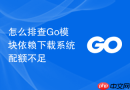 怎么排查go模块依赖下载系统配额不足