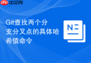 Git查找两个分支分叉点的具体哈希值命令