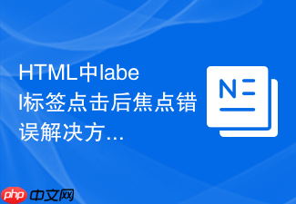 html中label标签点击后焦点错误解决方法