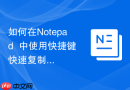 如何在notepad++中使用快捷键快速复制代码