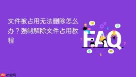 文件被占用无法删除怎么办?强制解除文件占用教程