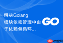 解决Golang模块依赖管理中由于依赖包循环引用导致的编译停滞