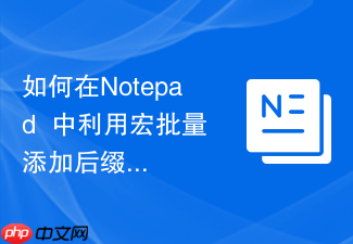 如何在notepad++中利用宏批量添加后缀