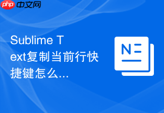 sublime text复制当前行快捷键怎么改?高效设置教程