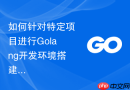 如何针对特定项目进行golang开发环境搭建?局部环境变量配置方法