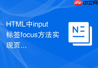 html中input标签focus方法实现页面加载后自动定位