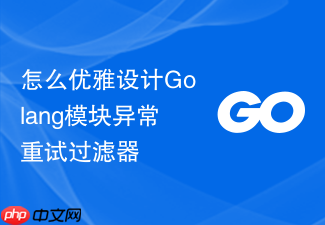 怎么优雅设计golang模块异常重试过滤器
