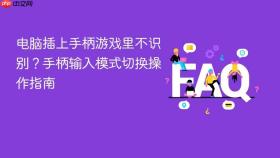 电脑插上手柄游戏里不识别?手柄输入模式切换操作指南