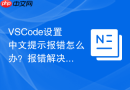 VSCode设置中文提示报错怎么办？报错解决指南