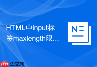 html中input标签maxlength限制字数的方法