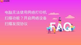 电脑无法使用网络打印机扫描功能？开启网络设备扫描发现协议