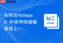 如何在Notepad++中使用快捷键查找上一个匹配项