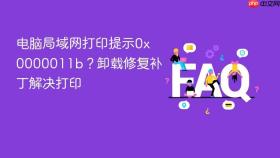 电脑局域网打印提示0x0000011b？卸载修复补丁解决打印