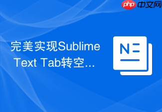 完美实现sublime text tab转空格缩进转换