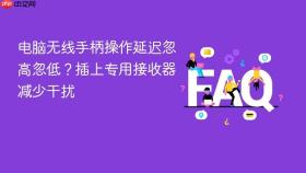 电脑无线手柄操作延迟忽高忽低?插上专用接收器减少干扰