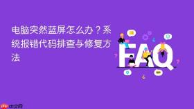电脑突然蓝屏怎么办?系统报错代码排查与修复方法