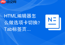HTML编辑器怎么做选项卡切换？Tab标签页实现指南