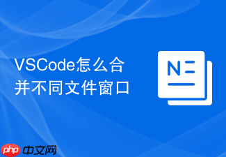 vscode怎么合并不同文件窗口