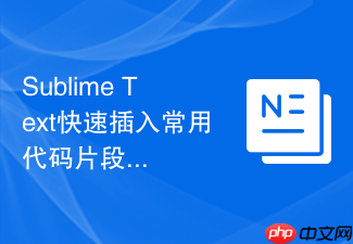 sublime text快速插入常用代码片段快捷键设置技巧