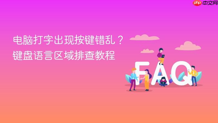电脑打字出现按键错乱?键盘语言区域排查教程