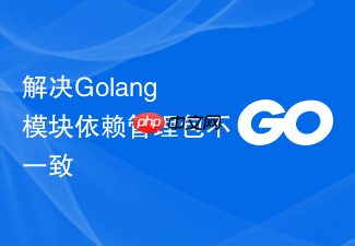 解决golang模块依赖管理包不一致
