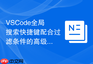 vscode全局搜索快捷键配合过滤条件的高级用法