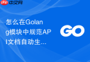 怎么在Golang模块中规范API文档自动生成