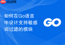 如何在Go语言中设计支持敏感词过滤的模块