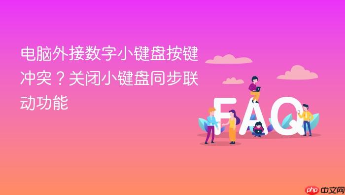 电脑外接数字小键盘按键冲突?关闭小键盘同步联动功能