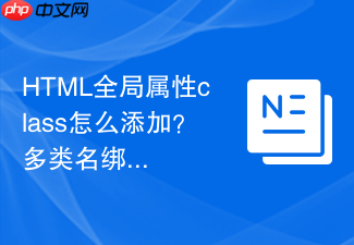 html全局属性class怎么添加?多类名绑定操作指南