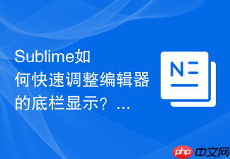 sublime如何快速调整编辑器的底栏显示？查看编码与行号的按键